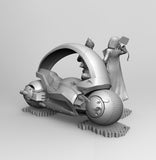 B029 - Dragon Ballz Cyber Version Bulma and Vegeta with Bike, STL 3D Model Design print