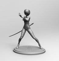 B047 - Yorha, Nier, ( Mask, Without mask, and without skirt ) Game Character STL 3D model design Print