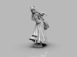 A413 - Anime character design, The Waifu Nine tail Fox Design statue, STL 3D model design print download files