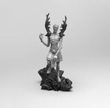 E353 - Anime character design, The Dead note demon eating apple statue, STL 3D model design print download files