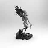 E353 - Anime character design, The Dead note demon eating apple statue, STL 3D model design print download files