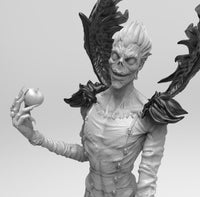 E353 - Anime character design, The Dead note demon eating apple statue, STL 3D model design print download files
