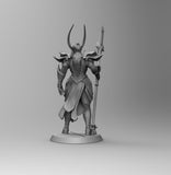 B055 - Armored Warlock, Character design, STL 3D model design print