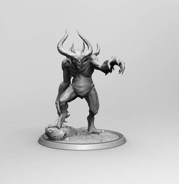 B057 - Horned Demon, Creature design, STL 3D model design print