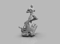 A421 - Comic character design, The iron Guy with shield, STL 3D model design print download file