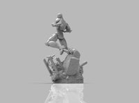 A421 - Comic character design, The iron Guy with shield, STL 3D model design print download file