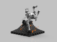 A426 - Samurai character design, Hot girl musashi the double katana, STL 3D model design print download file