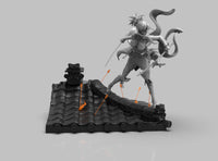 A426 - Samurai character design, Hot girl musashi the double katana, STL 3D model design print download file