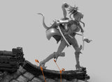 A426 - Samurai character design, Hot girl musashi the double katana, STL 3D model design print download file