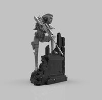 A429 - Comic character design, Domino with sniper gun, STL 3D model design print download files