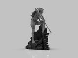 A429 - Comic character design, Domino with sniper gun, STL 3D model design print download files