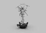 A434 - Comic character design, Hot Spirel statue with multiple arms, STL 3D model design print download files