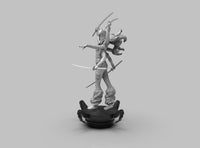 A434 - Comic character design, Hot Spirel statue with multiple arms, STL 3D model design print download files