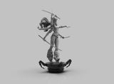 A434 - Comic character design, Hot Spirel statue with multiple arms, STL 3D model design print download files