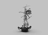 A434 - Comic character design, Hot Spirel statue with multiple arms, STL 3D model design print download files