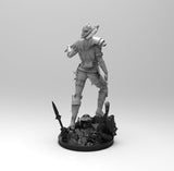 A619 - Games Character design, A Viking Women With an axe and sword, STL 3D model design print download files