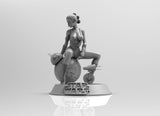 A225 - Movies character design, Hot and sexy Ray with robot, STL 3D model design print download file