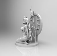 E377 - NSFW Anime waifu character, The Hot Bamboo girl statue, STL 3D model design print download files