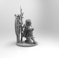 E377 - NSFW Anime waifu character, The Hot Bamboo girl statue, STL 3D model design print download files