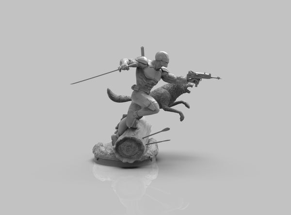 A369 - Movie character design, The Snake with wolf, STL 3D model design print download files