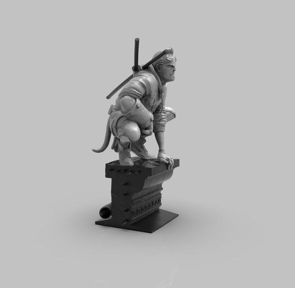 A401 - Comic Character design, A young boy from hell, STL 3D model design print download files