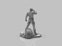 A400 - Comic character design, Optic Blast man standing pose statue, STL 3D model design print download files