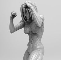 C460 - Anime character design, Attack of the female statue, STL 3D model design print download files
