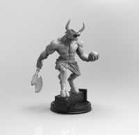 A442 - Legendary creature design, The Minatour Bull like human , STL 3D model design print download files