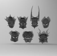 B079-B081 Movie, The Predators Mask design, total 15 designs STL model design print