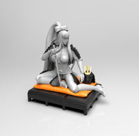 E385 - NSFW Samurai character design , The female samurai with storm helmet, STL 3D model design print download files