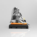 E385 - NSFW Samurai character design , The female samurai with storm helmet, STL 3D model design print download files