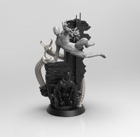 A462 - Comic character design , Superhero spider vs mecha octopus, STL 3D model design print download files