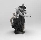 A462 - Comic character design , Superhero spider vs mecha octopus, STL 3D model design print download files