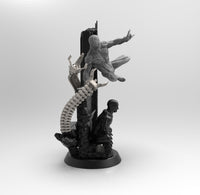A462 - Comic character design , Superhero spider vs mecha octopus, STL 3D model design print download files