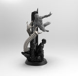A462 - Comic character design , Superhero spider vs mecha octopus, STL 3D model design print download files
