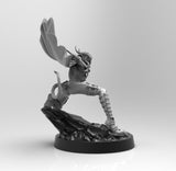 A474 - Character design, The female rogue statue, STL 3D model design print download files