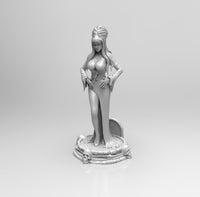 E241 - Female character design , The Elvira girl statue, STL 3D model design print download files