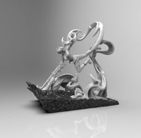 E535  - Anime character design, The hellsing seras statue, STL 3D model design print downlaod files
