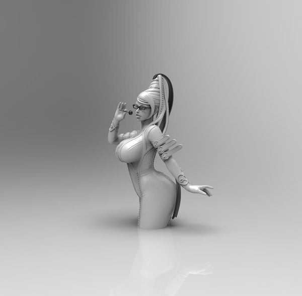 E975 - NSFW games character design, The 3version of Gunner Girl statue, STL 3D model design print download files