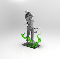 E970 - Comic character design, The Card perform girl Statue, STL 3D model design print download files