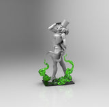 E970 - Comic character design, The Card perform girl Statue, STL 3D model design print download files
