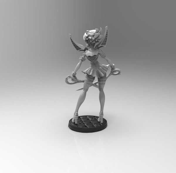 E430 - Games character design, The Games girl Ryuuko with scissor weopon, STL 3D model design print download files