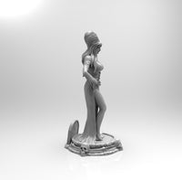 E241 - Female character design , The Elvira girl statue, STL 3D model design print download files