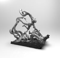 E535  - Anime character design, The hellsing seras statue, STL 3D model design print downlaod files