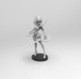 E430 - Games character design, The Games girl Ryuuko with scissor weopon, STL 3D model design print download files