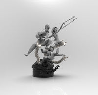 A487 - Comic character design, Spider multiverse statue, STL 3D model design print download files