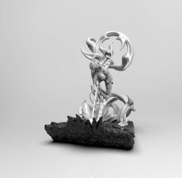 E535  - Anime character design, The hellsing seras statue, STL 3D model design print downlaod files