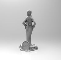 E241 - Female character design , The Elvira girl statue, STL 3D model design print download files