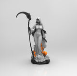 E242 - Female character design, The Ms Death with weopon, STL 3D model design print download files