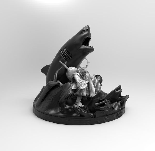 E387 - Anime character design, The Shark Nerutu anime character, STL 3D model design print download files